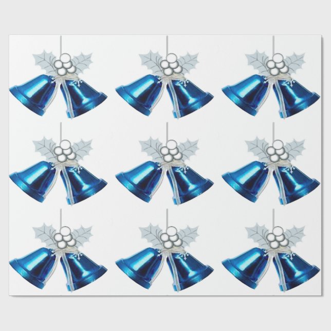 Regalo Cinturones Azules Y Papel De Envoltura De Holly Bl (Superficie plana)