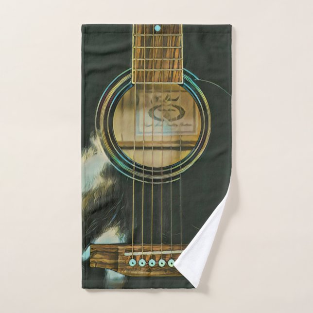 regalo clásico de guitarra para papá (Toalla de mano)