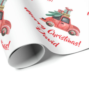 Regalo Coche del navidad del vintage que trae el papel de