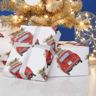 Regalo Coche rojo con regalos de Navidades Papel envuelto