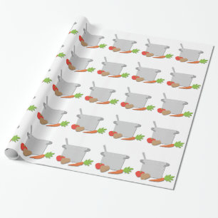 Regalo Cocinar el papel de embalaje del dibujo animado