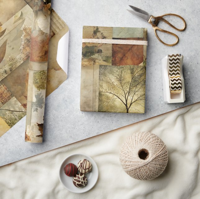 Regalo Collage de papel de otoño (Artesanía)