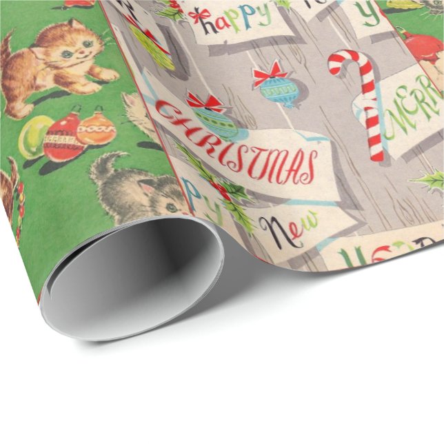 Regalo Collage del papel de embalaje del día de fiesta (Esquina del rollo)