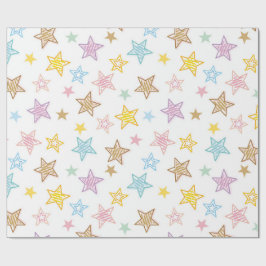 Regalo Coloridas Estrellas de Doodle Papel de relleno
