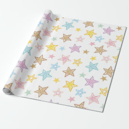 Regalo Coloridas Estrellas de Doodle Papel de relleno