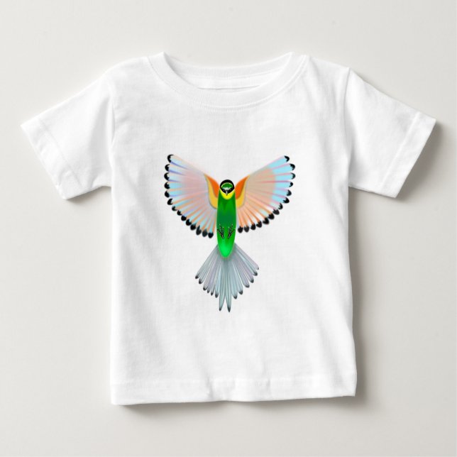 Regalo colorido de la camiseta del bebé de aves (Anverso)