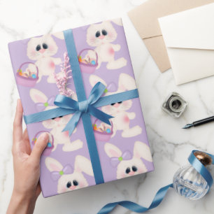 Regalo Conejito de pascua lindo con el papel de embalaje