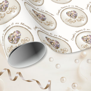 Regalo Corazón de Diamante, Papel de envolvimiento Boda p