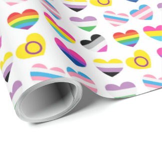 Regalo Corazones de orgullo envolviendo papel