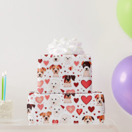 Regalo Corazones el día de San Valentín Envolver papel
