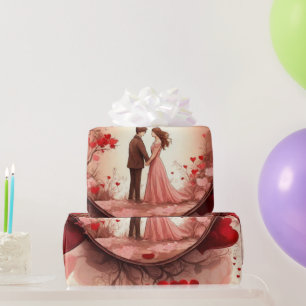 Regalo Corazones el día de San Valentín pareja Papel envu