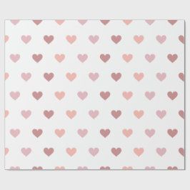 Regalo corazones Personalizados envuelven papel El día de