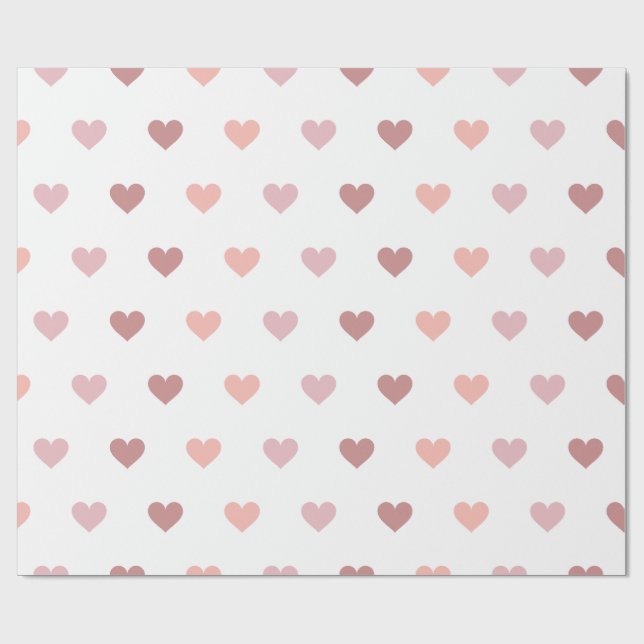 Regalo corazones Personalizados envuelven papel El día de (Superficie plana)