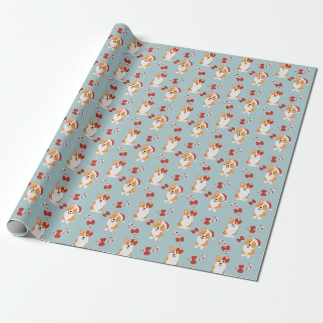 Regalo Corta Navidad Corgi Papel de ajuste (Desenrollado)