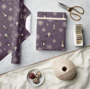 Regalo Cosas de invierno: Papel envuelto - Fig, carbón, p