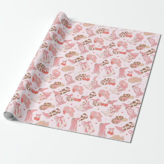 Regalo Cowboy rosado boots papel de relleno