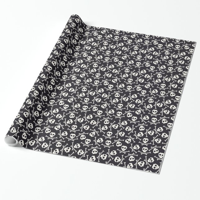 Regalo Cráneo y papel de embalaje de Crossbone (Desenrollado)