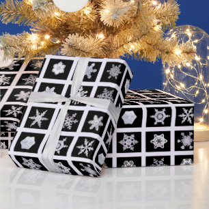 Regalo Crystal Snowflakes Papel de envolvimiento brillant