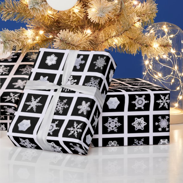 Regalo Crystal Snowflakes Papel de envolvimiento brillant (Vacaciones)