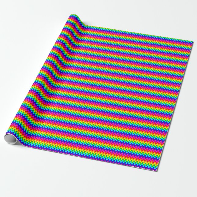 Regalo Cuadrados arcoiris Papel de relleno (Desenrollado)