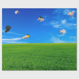 Regalo Cuando los cerdos vuelan sobre papel de ajuste