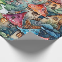 Cuentos de hadas en papel de envolvimiento de hada