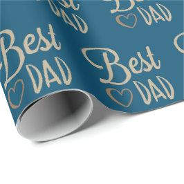 Regalo Cumpleaños de papá en papel de envolvimiento azul