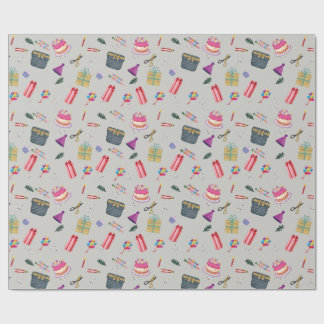 Regalo Cumpleaños Envoltura pastel de papel velas dulces