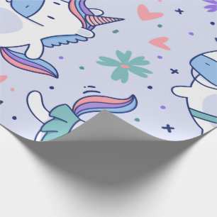 Regalo Cute Kawaii Unicorn Papel de envolvimiento
