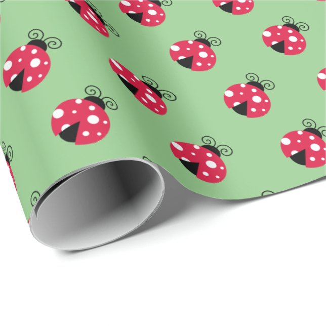Regalo Cute Lady Bug Gift Papel de envolvimiento (Esquina del rollo)