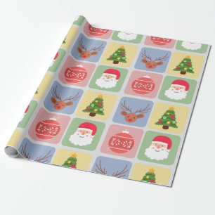 Regalo Cute Navidades papel de envoltura moderno icono de