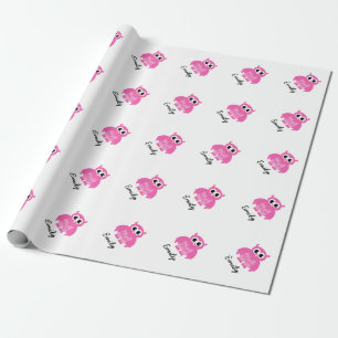 Regalo Cuto chica ducha de bebé giratorio papel envolven