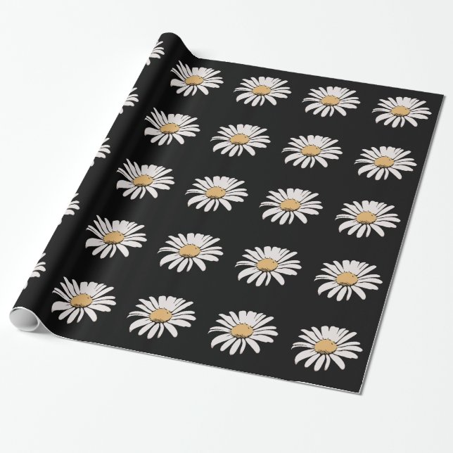 Regalo Daisy (Flor) - Papel de envolvimiento brillante, 3 (Desenrollado)