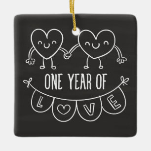 Regalo de 1er aniversario para su ornamento de pla