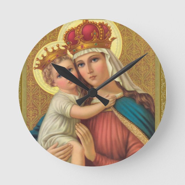 Regalo de acrílico del reloj de pared del Virgen (Anverso)