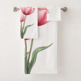 Regalo de Acuarela de Tulipán Rosa Elegante para M