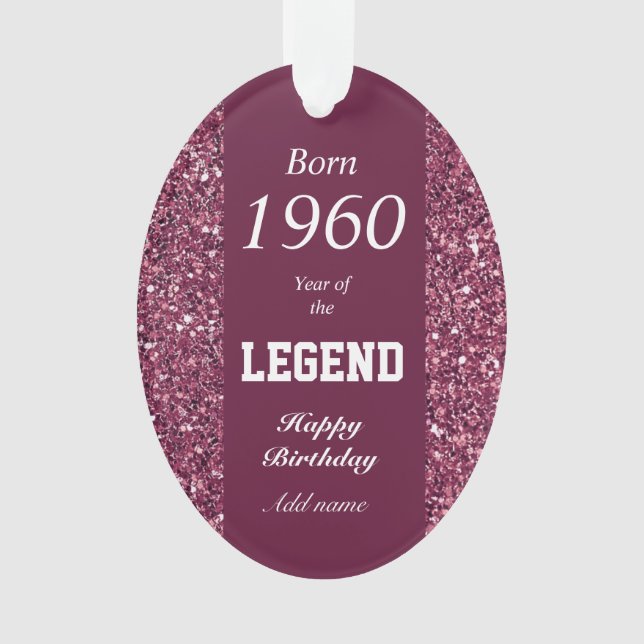 Regalo de adorno de cumpleaños de año de nacimient (Anverso)