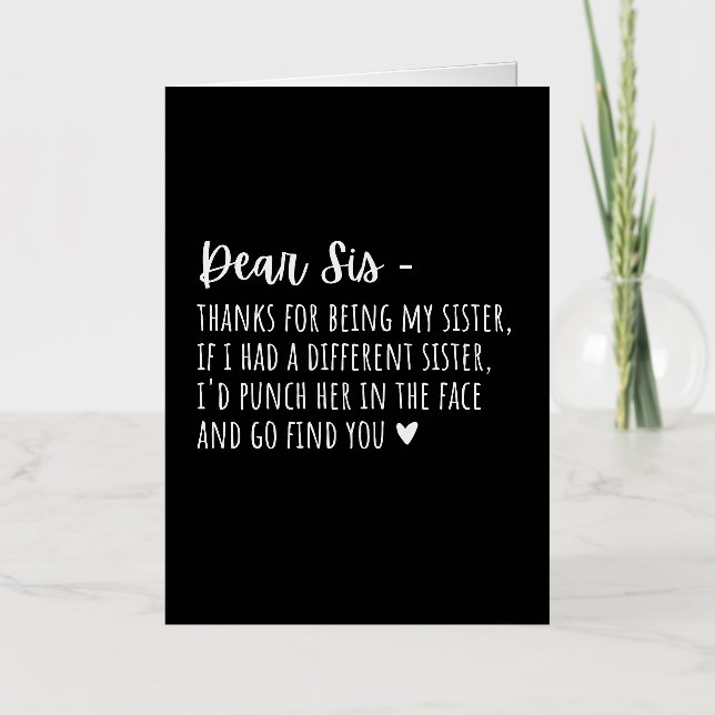 Regalo de Agradecimiento Para Hermanas. (Anverso)