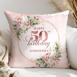 Regalo de Almohada Blush Floral Rose Gold por 50 C