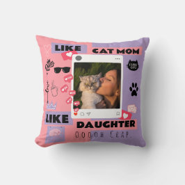 Regalo de almohada Cat Mom Cat Dad para amantes de