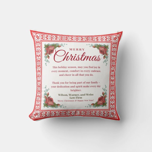 Regalo de almohada de Navidades personalizados (Anverso)