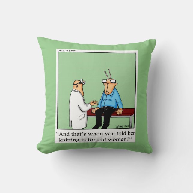 Regalo de almohada del humor de punto (Anverso)