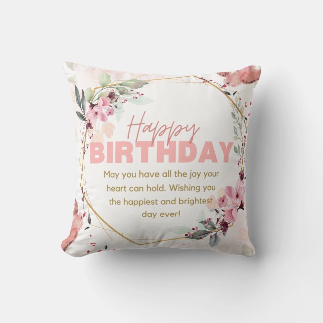 Regalo de almohada feliz cumpleaños (Anverso)