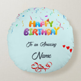 Regalo de almohada redonda único para los cumpleañ
