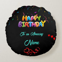 Regalo de almohada redonda único para los cumpleañ