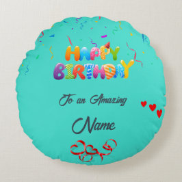 Regalo de almohada redonda único para los cumpleañ