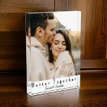 Regalo de aniversario de bloque de foto personaliz<br><div class="desc">¡Celebra momentos especiales con un bloque de fotos personalizado! Agrega texto personalizado o una cita favorita. Perfecto para mamás,  parejas,  bodas,  aniversarios y decoración del hogar.</div>