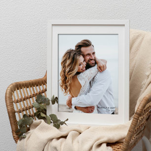 Regalo de aniversario de boda con foto de boda