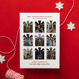 Regalo de año envuelto en tarjeta fotográfica de v