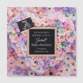 Regalo de anuncio de embarazo Corazón Floral Paste